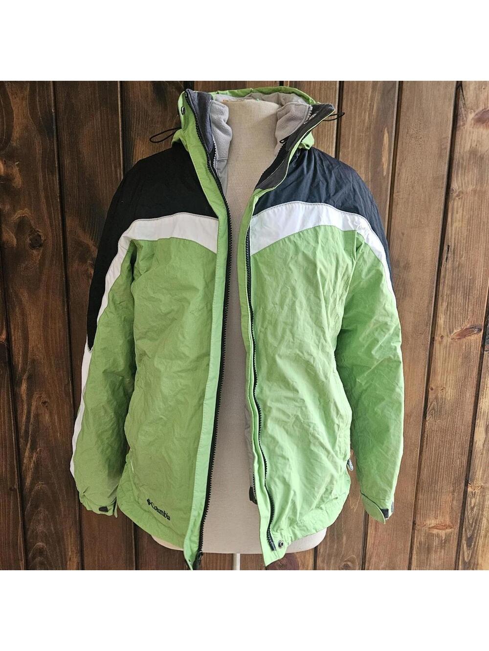 Columbia interchangeable green winter ski jacket, Medium
